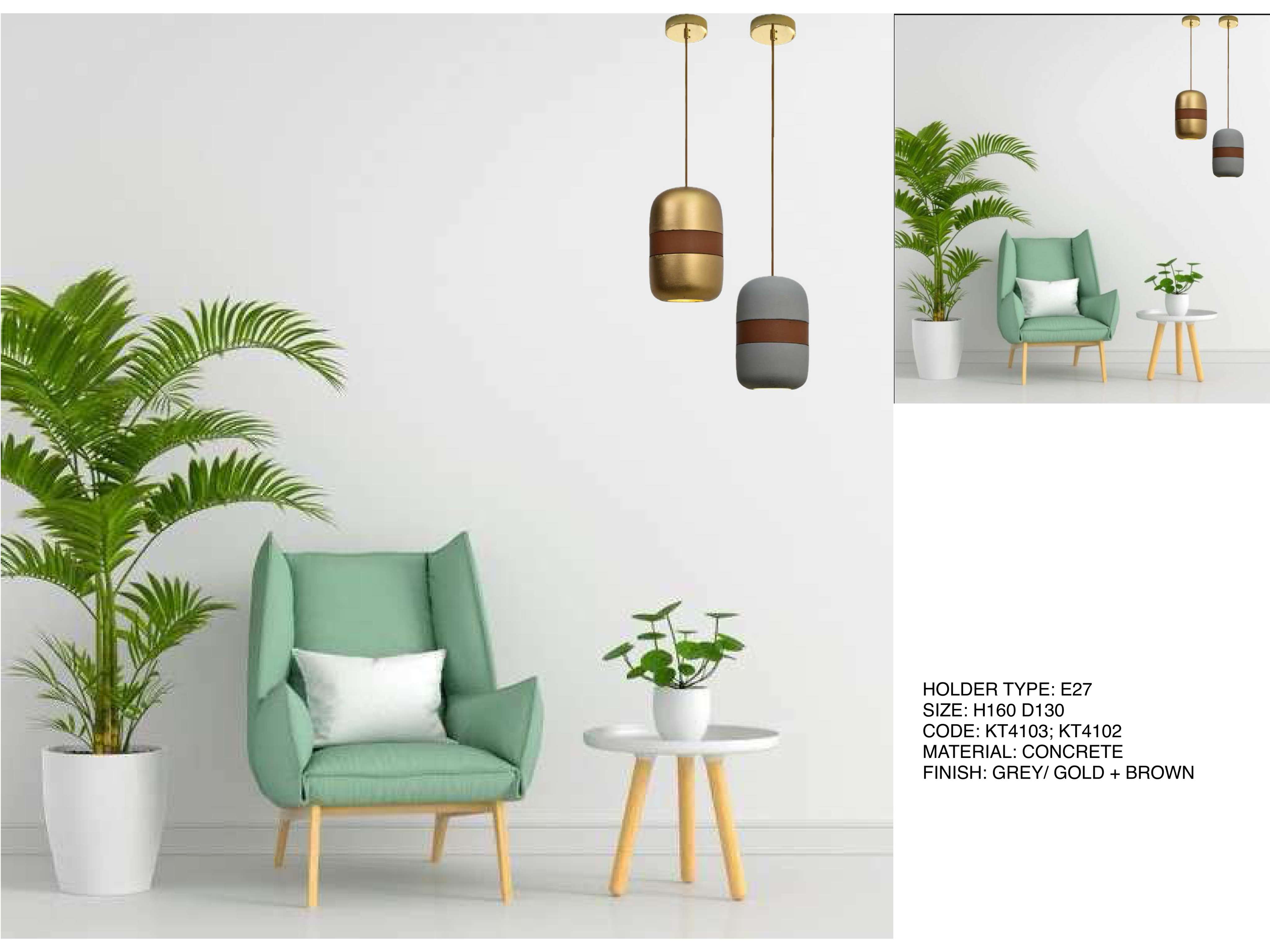 Beyond Lights - Concrete Pendant Light- LCHL